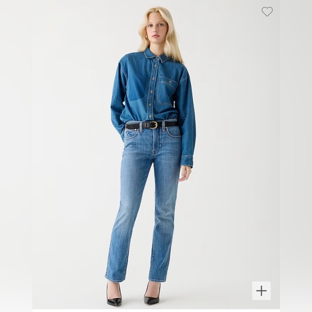 J. Crew 9” vintage slim straight jeans  Lakeshore wash. NWT